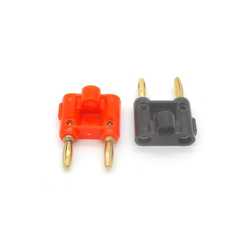 Eightnoo 10 Pack Gold Plated Dual Banana Plug Speaker Connectors Screw Type Dual Tip Banana Plug Clips for Speaker Wires Black+Red - Image 4